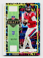 2025 Score #18 Jaxson Dart Gold Zone NFL Draft Rookie RC /50