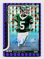 2025 Topps Chrome #BA-GW Garrett Wilson Purple Geometric Refractor Auto /75