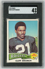 1975 Topps #524 Cliff Branch Rookie RC SGC 4