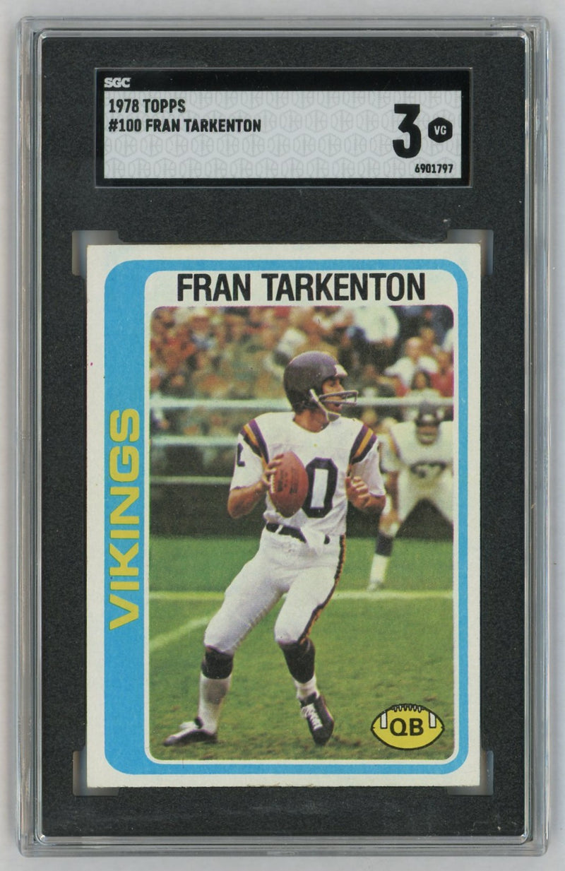 1978 Topps #100 Fran Tarkenton SGC 3