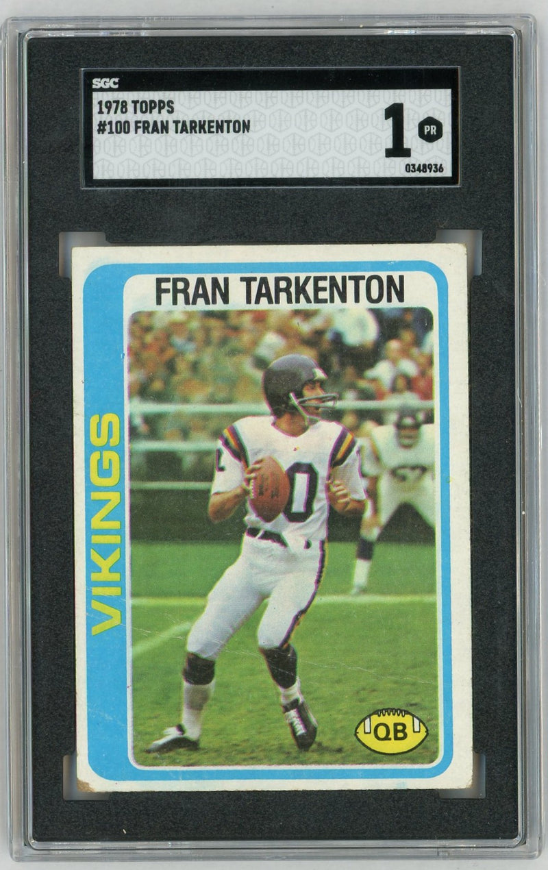 1978 Topps #100 Fran Tarkenton SGC 1