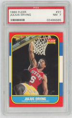 1986 Fleer Julius Erving #31 PSA 7