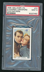 1935 Gallaher Ltd. Film Partners Gary Cooper/Joan Crawford #10 PSA 9