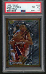 1996 Finest W/ Coating Allen Iverson #69 PSA 8