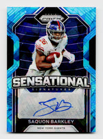 2020 Prizm #5 Saquon Barkley Blue Ice Auto /15