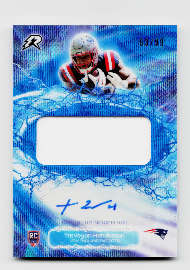 2025 Topps Resurgence #RRA-TH TreVeyon Henderson Radial Rookie Patch Auto Relic Blue /99