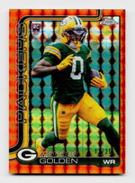 2025 Topps Chrome #333 Matthew Golden Orange Geometric Refractor Rookie RC /25