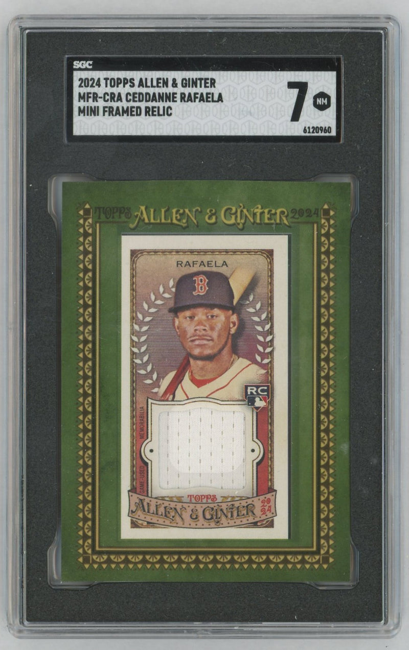 2024 Topps Allen & Ginter #MFR-CRA Ceddanne Rafaela Mini Framed Relic Patch SGC 7