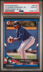 2018 Bowman Paper Blue Vladimir Guerrero Jr. #BP150 /150 PSA 10
