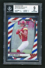 2024 Panini Prizm 347 Jayden Daniels Red White & Blue Red Rookie Beckett 9 Mint Washington Commanders