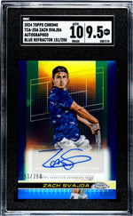 2024 Topps Chrome Blue Refractor Zach Svajda #TCA-ZSA Auto /250 SGC 9.5 Auto 10