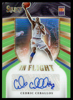 2020-21 Panini Select In Flight Signatures Cedric Ceballos #IF-CCB Auto /99