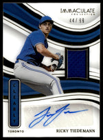 2023 Panini Immaculate Clearly Ricky Tiedemann #CMS-RT Patch Auto /99