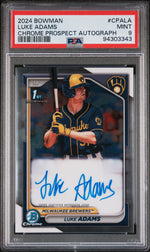 2024 Bowman Chrome Prospect Luke Adams #CPA-LA Auto PSA 9