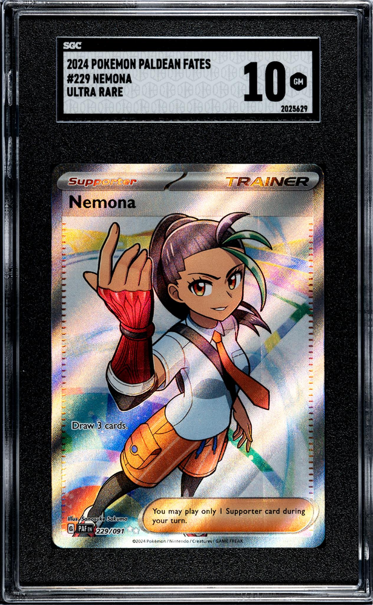 nemona pokemon card 2024 Pokémon Scarlet & Violet Paldean Fates Trainer #229/091 SGC 10 Draw 3 cardsYou may Deck:FINAL FANTASY X - Counter Blitz Pokemon Card Game Special pokemon acrylic protector