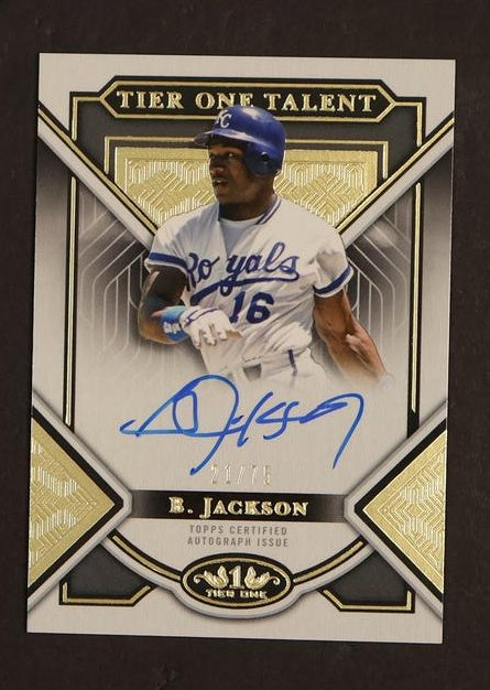 2023 Topps Tier One Tier One Talent Bo Jackson #T1TA-BJ Auto /75