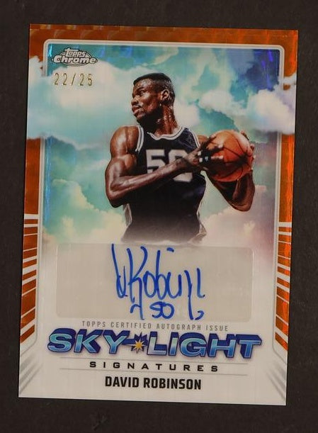2024-25 Topps Chrome Sky-Light Signatures David Robinson #SLS-DR Auto /25