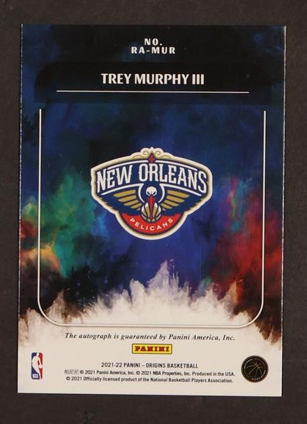 2021-22 Panini Origins Rookie Autographs Trey Murphy III #RA-MUR RC Auto