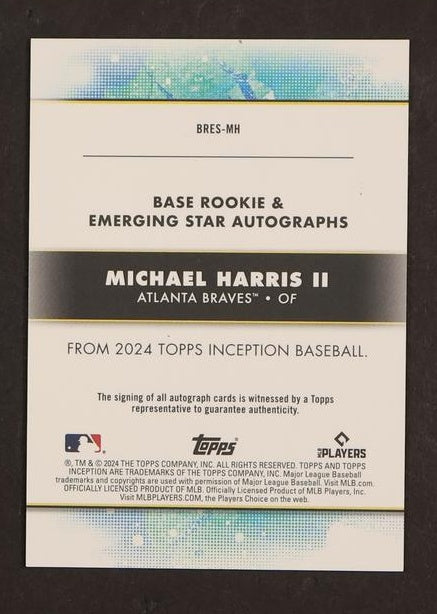 2024 Topps Inception Green Michael Harris II #BRES-MH Auto /75
