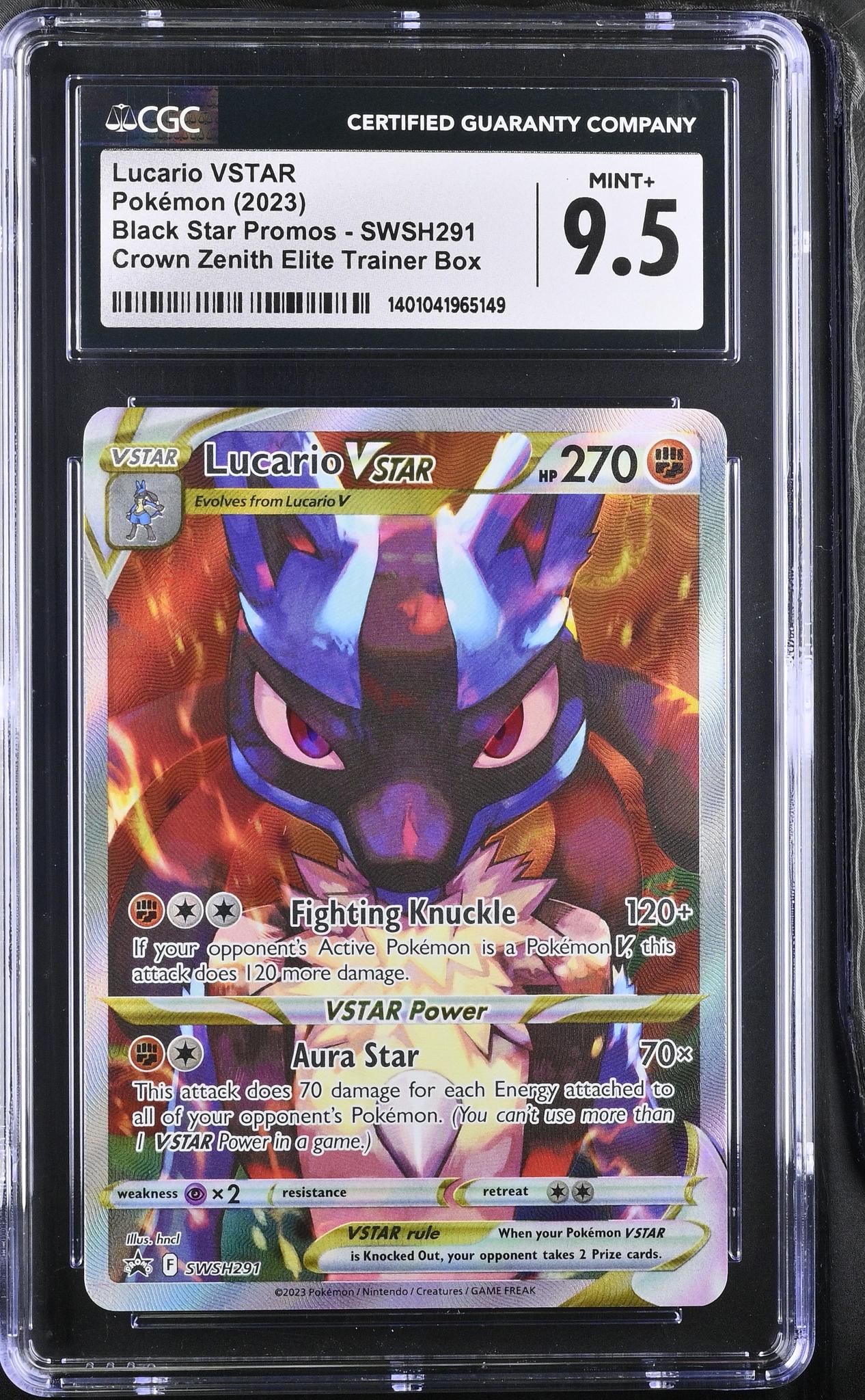 2023 Pokémon SWSH Promo Lucario #SWSH291 VSTAR Holo CGC 9.5