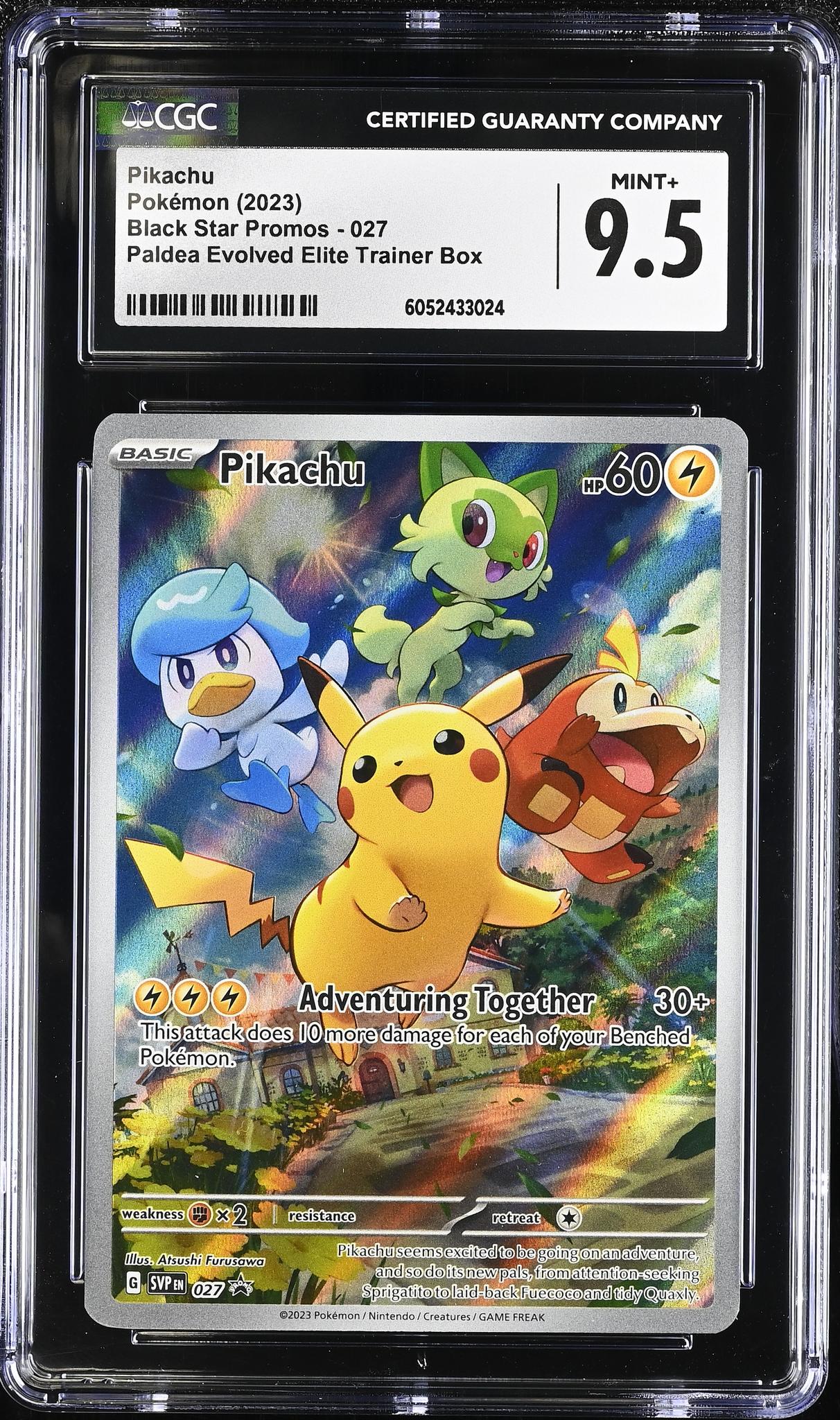 2023 Pokemon Black Star Promos Paldea Evolved ETB Pikachu #SVP027 CGC 9.5