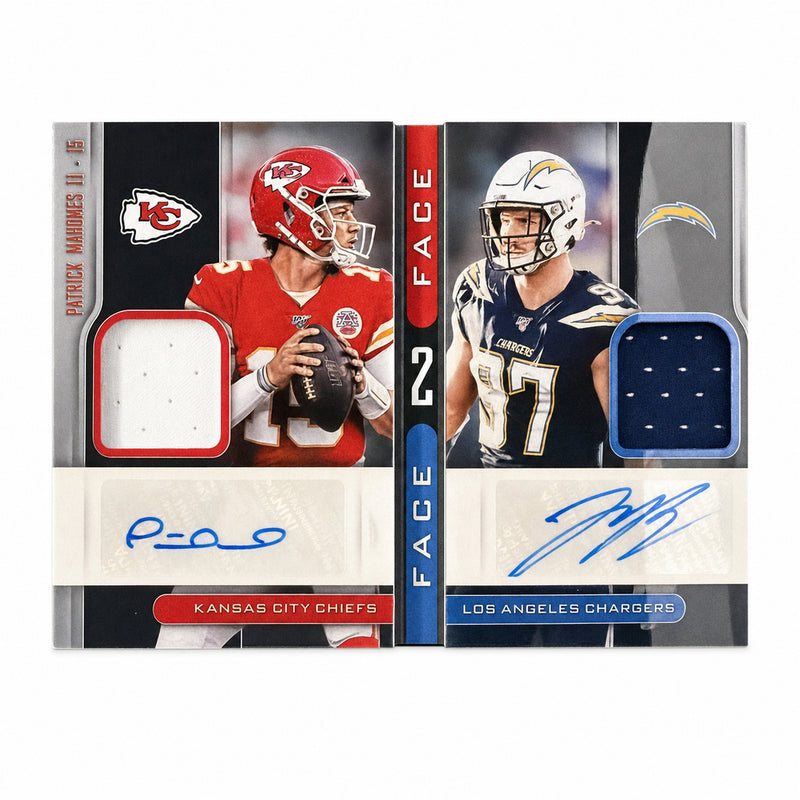 2020 Playbook Face 2 Face Patrick Mahomes II/Joey Bosa Auto #FTF-MB /10