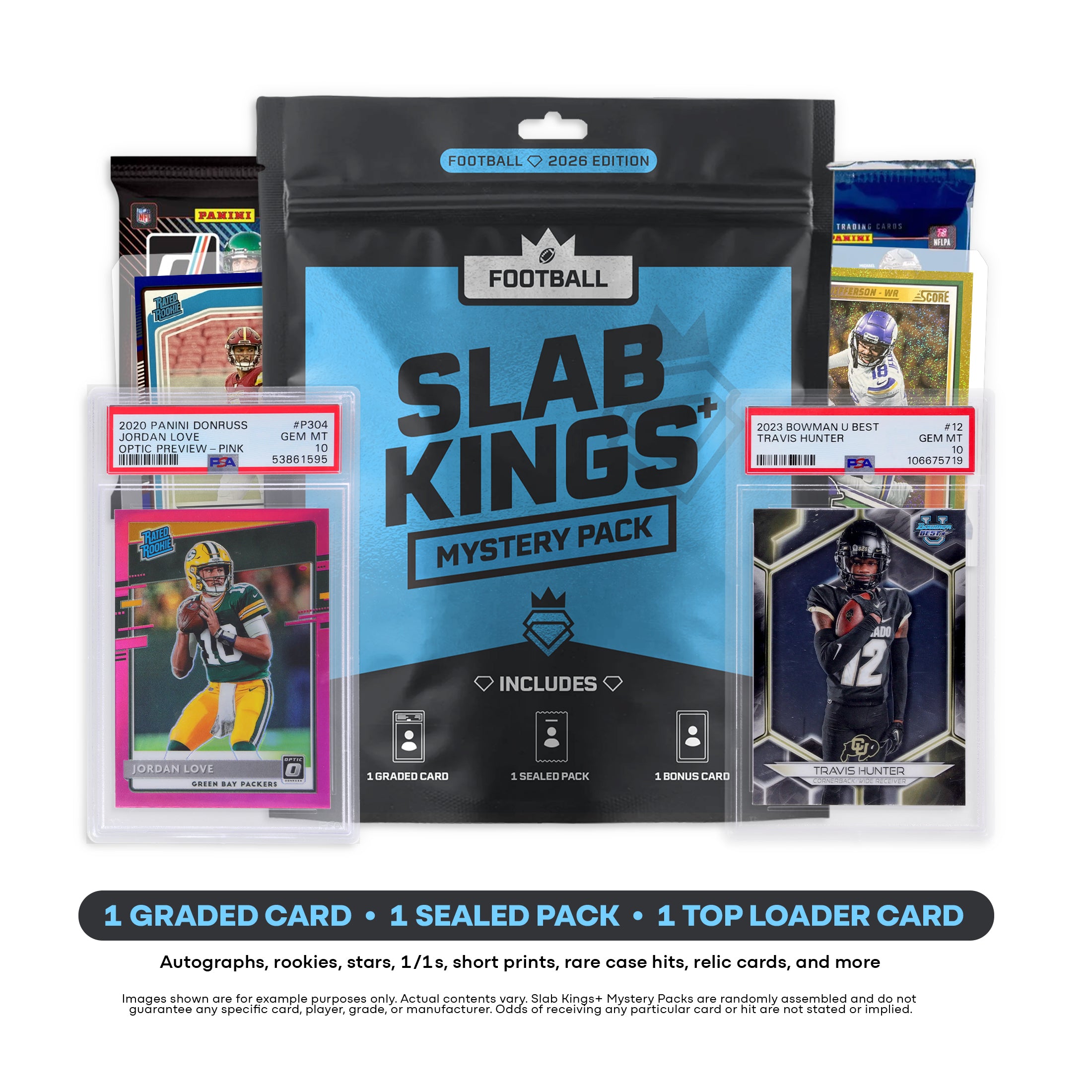 Slab Kings Plus - NFL Football Mystery Pack Graded Slab + Sealed Pack Monmouth Sports Cards Slab Kings Plus - NFL Football Mystery Pack Graded Slab + Sealed Pack Monmouth Sports Cards