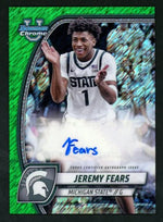 2024 Bowman Chrome 75 Jeremy Fears University Chrome Michigan State Auto