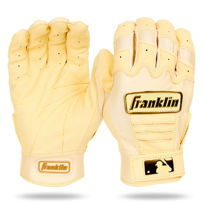 Franklin Sports MLB CFX Pro Batting Gloves - Vanilla/Gold