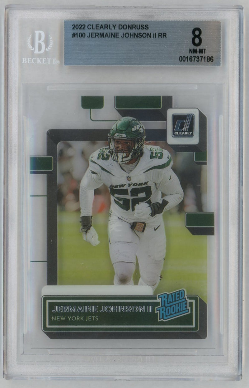 2022 Clearly Donruss Jermaine Johnson II #100 BGS 8