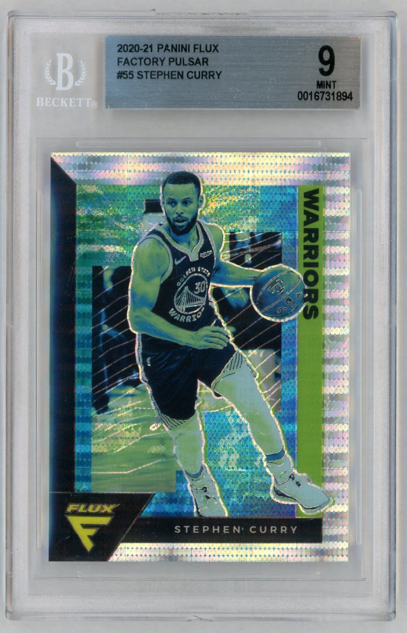 2020 Panini Flux Factory Pulsar Stephen Curry #55 BGS 9