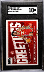 2024-25 Panini Hoops #15 Zaccharie Risacher Rookie Greetings SGC 10