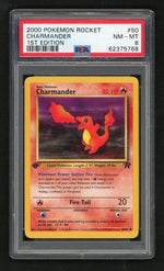 2000 Pokemon Team Rocket 1st Edition Charmander #50 PSA 8