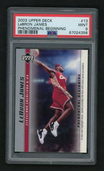 2003 Upper Deck Phenomenal Beginnings LeBron James #13 PSA 9