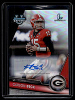 2023 Bowman Chrome 44 Carson Beck Refractor /499 Georgia Auto