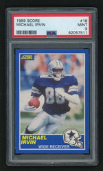 1989 Score Michael Irvin #18 PSA 9