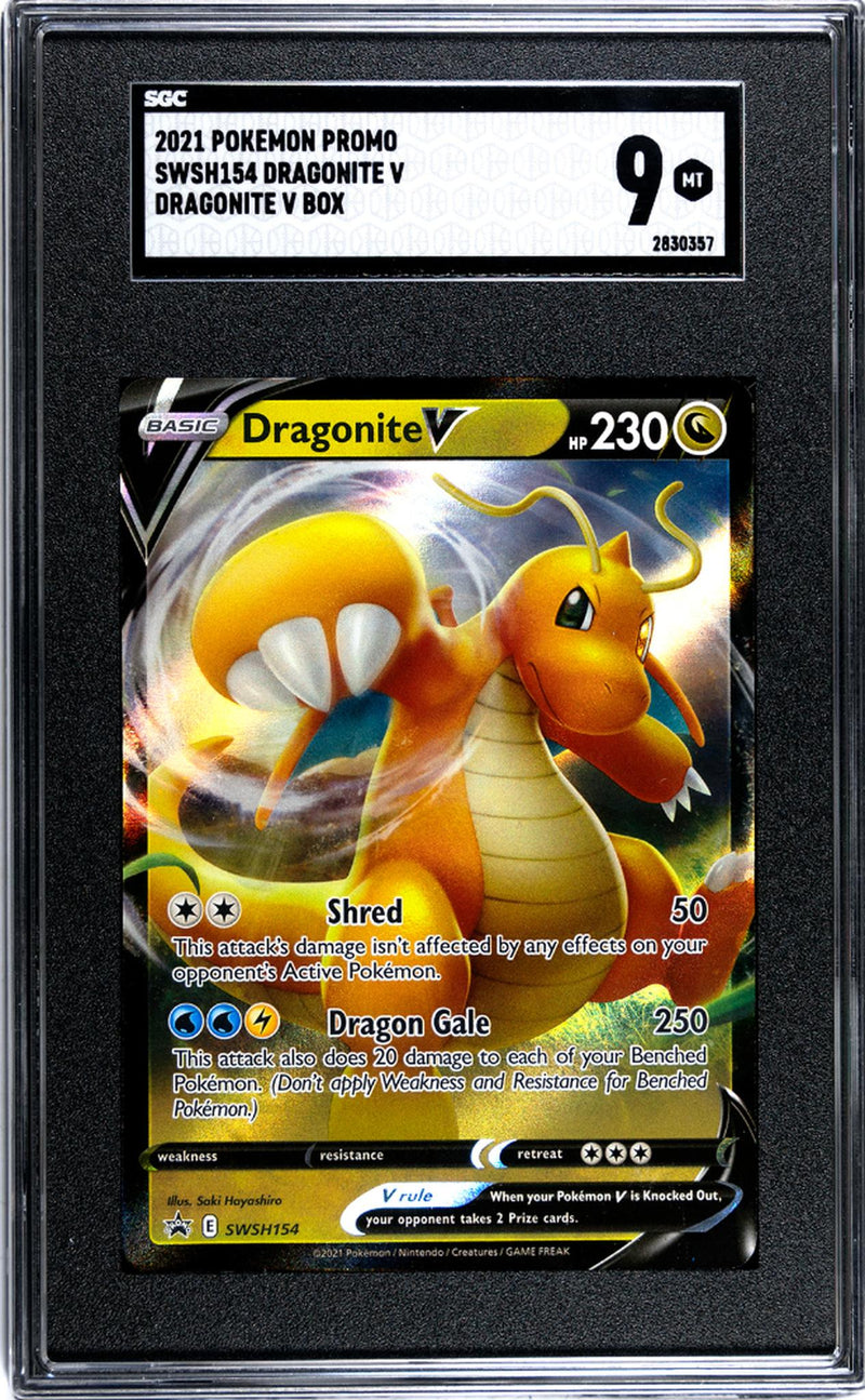 2021 Pokemon Promo #SWSH154 Dragonite V Dragonite V Box SGC 9