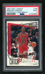 1997 Collector's Choice Catch 23 Fast Break Michael Jordan #186 PSA 9