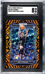 2023 Panini Prizm DP Choice Tiger Stripe Sidy Cissoko #40 RC SGC 8