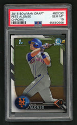 2016 Bowman Draft Chrome Pete Alonso #BDC-92 PSA 10