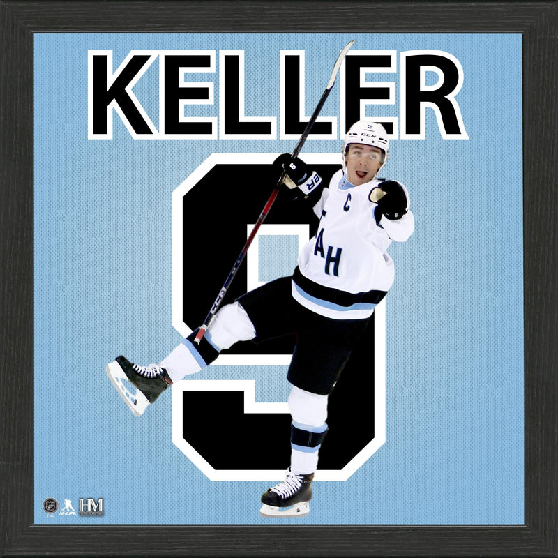 Highland Mint Clayton Keller Utah Hockey Club Impact Jersey Frame