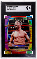 2022 Panini Select WWE Tie-Dye Prizm Jordan Devlin #81 /25 SGC 9
