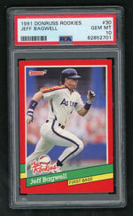 1991 Donruss the Rookies Jeff Bagwell #30 PSA 10