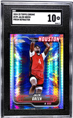 2024-25 Topps Chrome #199 Jalen Green Prism Refractor SGC 10