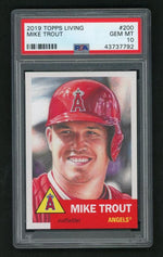 2019 Topps Living Mike Trout #200 /22017 PSA 10
