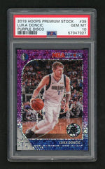 2019 Hoops Premium Stock Purple Disco Prizm Luka Doncic #39 PSA 10