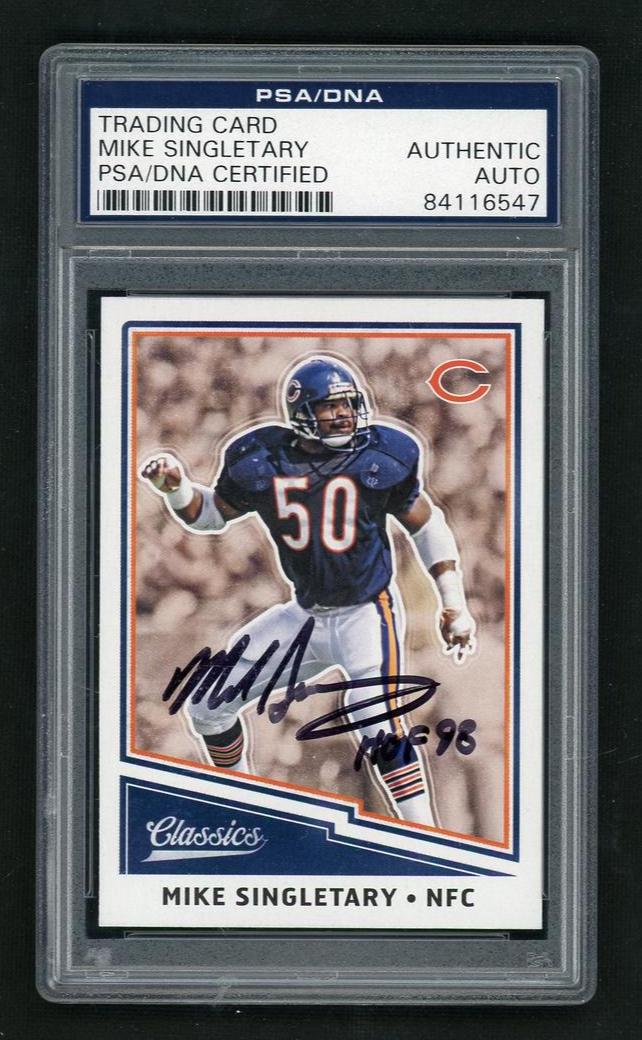 Classics #176 Mike Singletary Authentic Auto PSA/DNA
