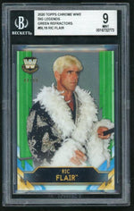 2020 Topps Chrome WWE #BL-18 Ric Flair Green /99 BGS 9