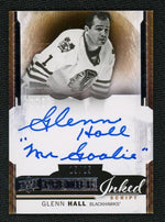 2015 Upper Deck Upper Deck Premier IN-GH Glenn Hall Inked Script Blackhawks Auto