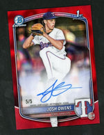 2023 Bowman Chrome Josh Owens Red 1st Auto /5